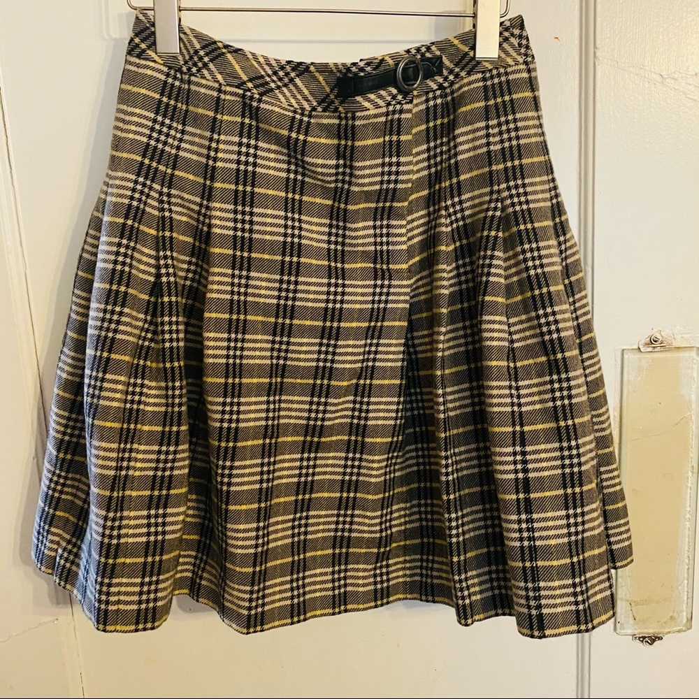 MASFER.SU Women Brown Wool Feel plaid Skirt Size 40 eur . 90s, Y2K Punkrock